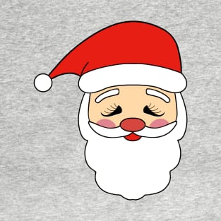 Funny Santa Claus Hat And Beard T-Shirt